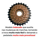 Catraca Roda Livre 7v Index Para Bicicleta Marcha 14/28
