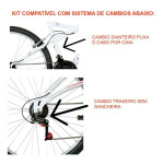 Kit 21 Vel Bike Freio Disco Rapdfire Pedivela Cambio Shimano